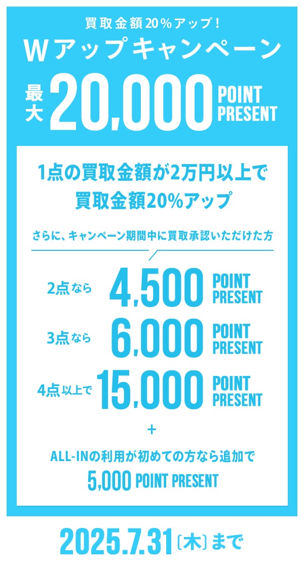 ブランド買取のALL-IN 宅配買取キャンペーン